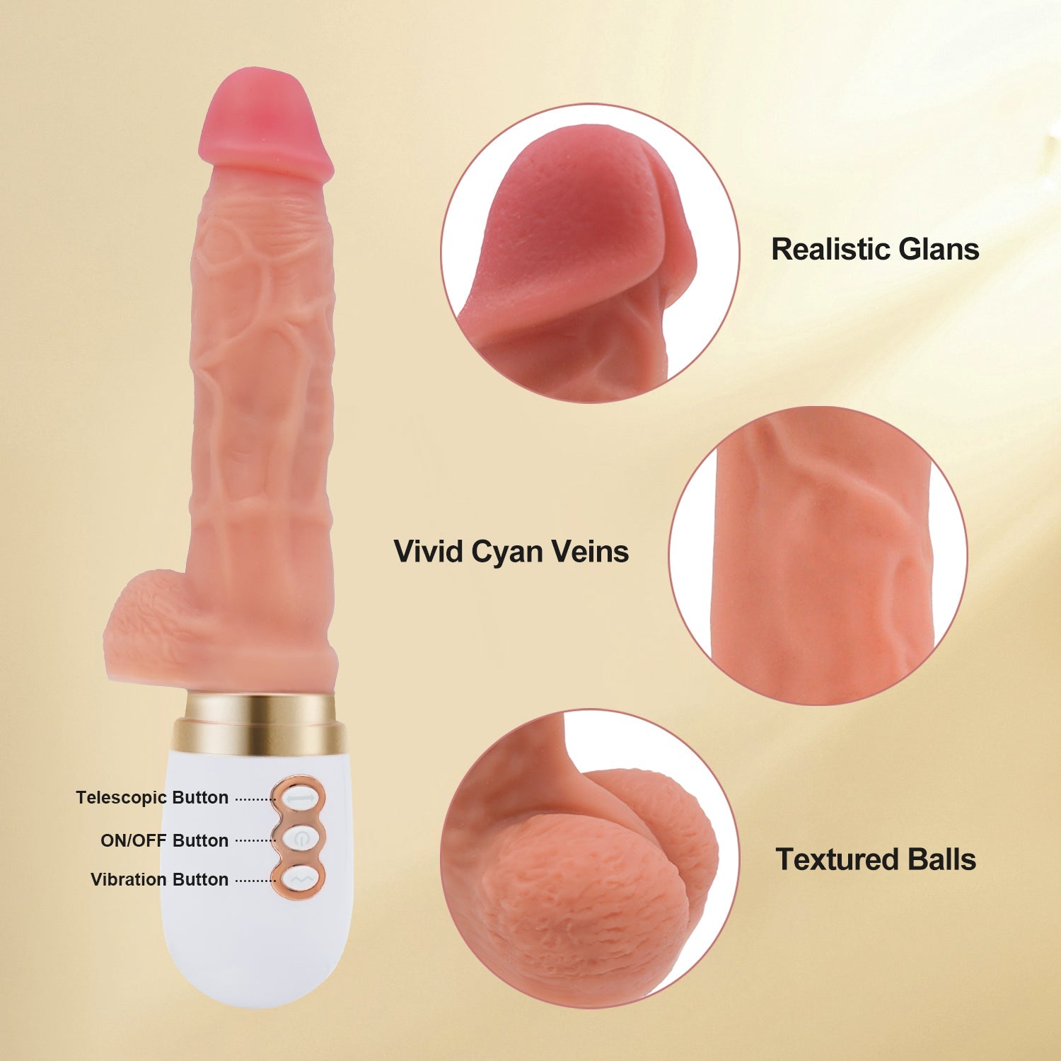 3 Retractable Modes 10 Frequency Vibration Magnetic Charging Penis Sex Machine Gun Dildo Automatic Sex Machines