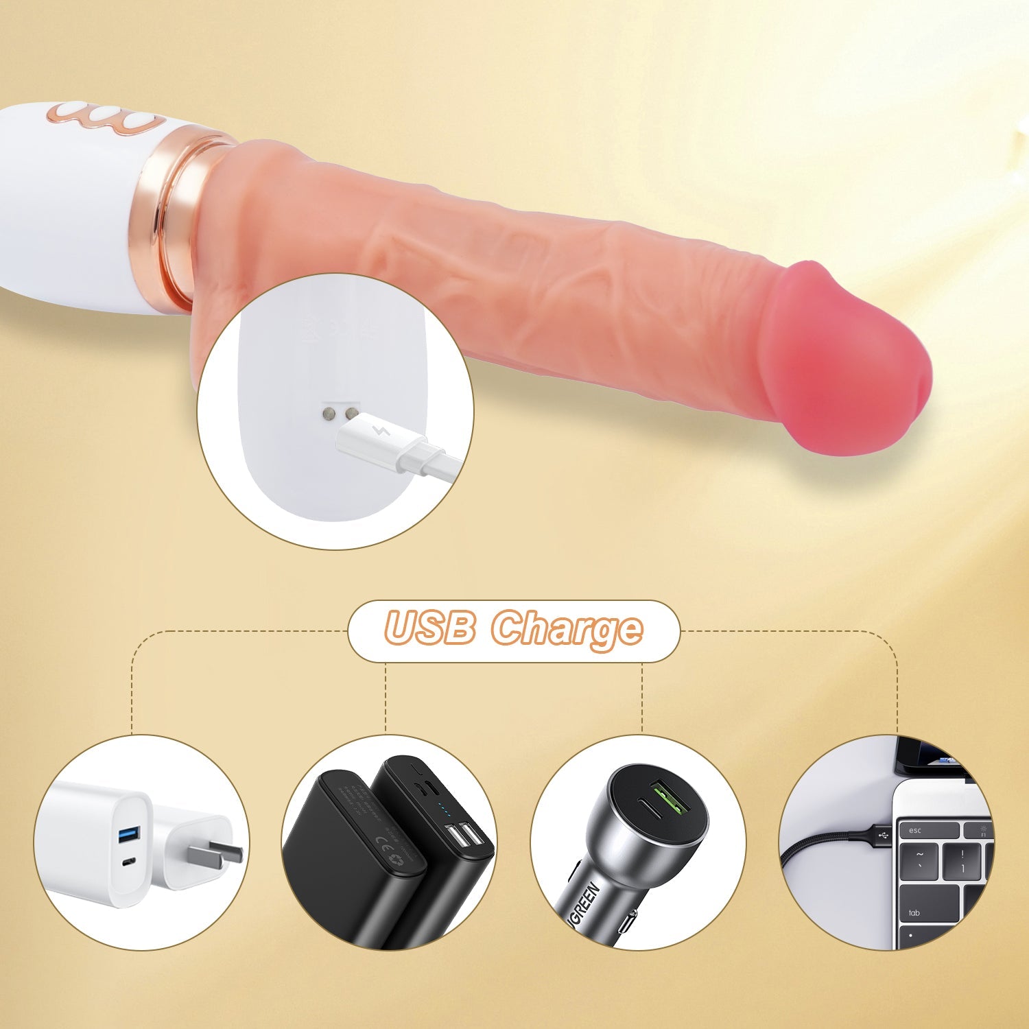 3 Retractable Modes 10 Frequency Vibration Magnetic Charging Penis Sex Machine Gun Dildo Automatic Sex Machines