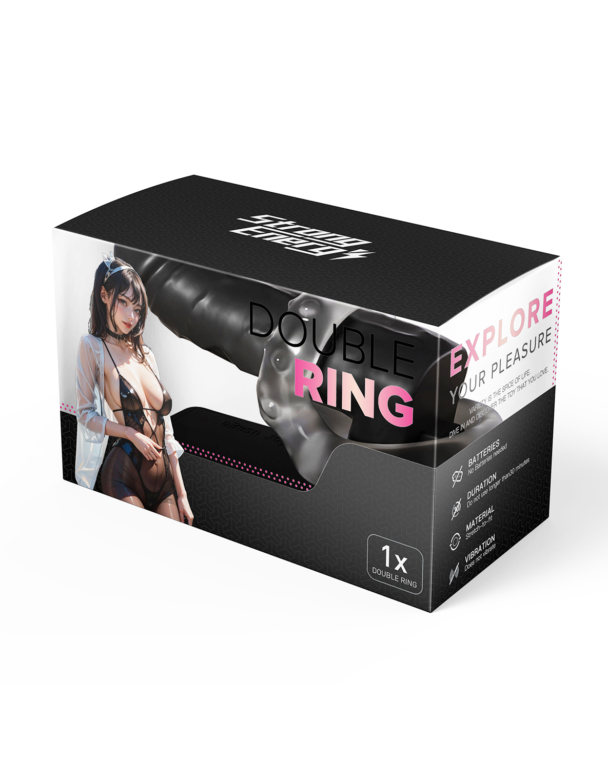 Glow-in-the-Dark Double Pleasure Ring with Stand