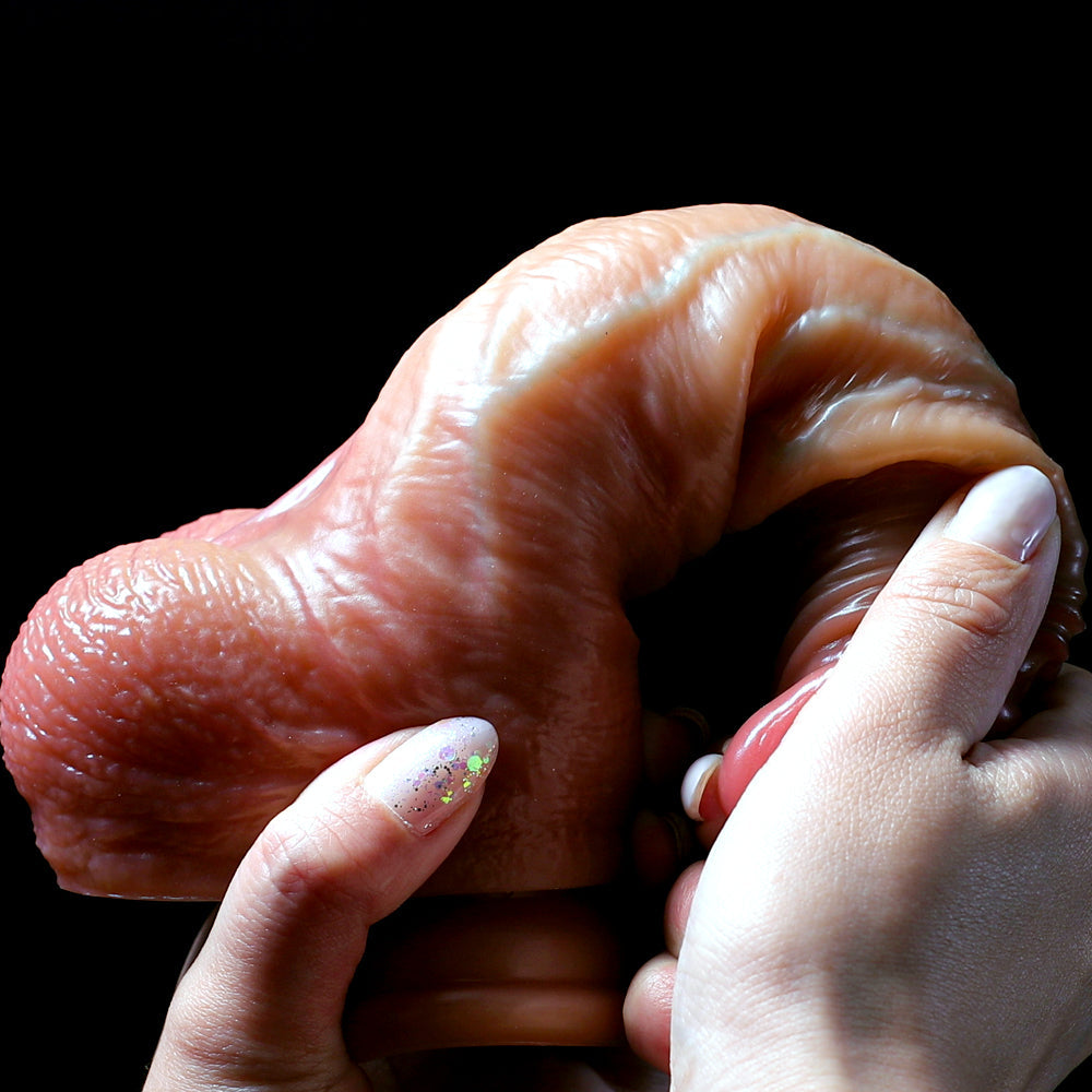 Wholesale Skin Color Liquid Soft Silicone Blood Vessel Huge Realistic Dildos For Women Dildo with Strong Suction Cup