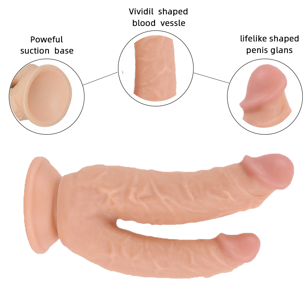 Manufacturer wholesale simulation dildo female masturbation device sex toy female double-headed dildo