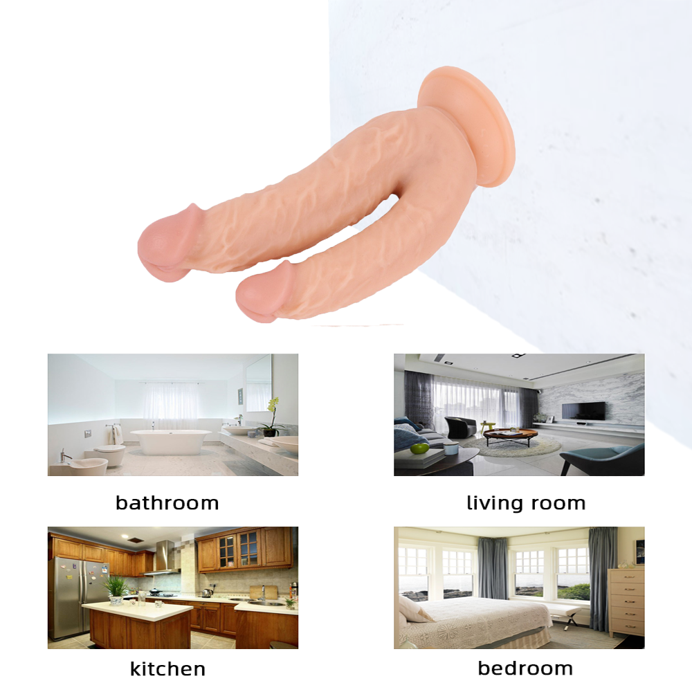 Manufacturer wholesale simulation dildo female masturbation device sex toy female double-headed dildo