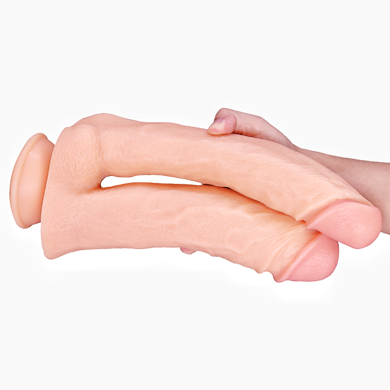 Double Head Soft Flesh Dildo Lesbian Female Masturbation G Spot Simulation Dildo