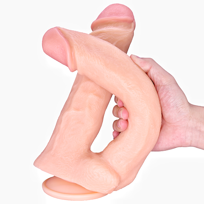 Double Head Soft Flesh Dildo Lesbian Female Masturbation G Spot Simulation Dildo