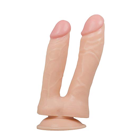 Super Soft PVC Realistic Two Heads Dildo Suction Cup Strap On Dildo Real Skin Double Penetration Dildo For Women Sex Toys