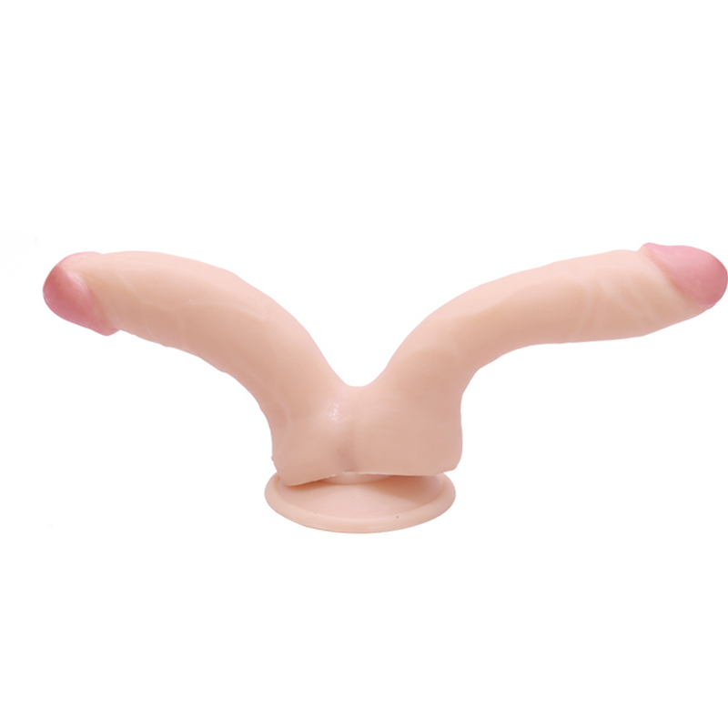 Super Soft PVC Realistic Two Heads Dildo Suction Cup Strap On Dildo Real Skin Double Penetration Dildo For Women Sex Toys