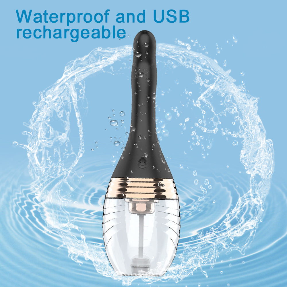 Adult male automatic water spray vibration adult sex toy anal cleaning enema bulb