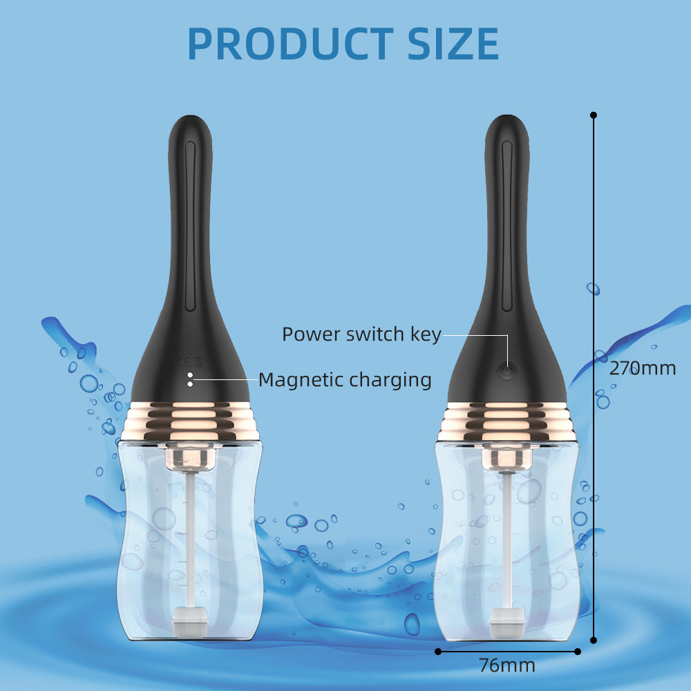 Adult male automatic water spray vibration adult sex toy anal cleaning enema bulb