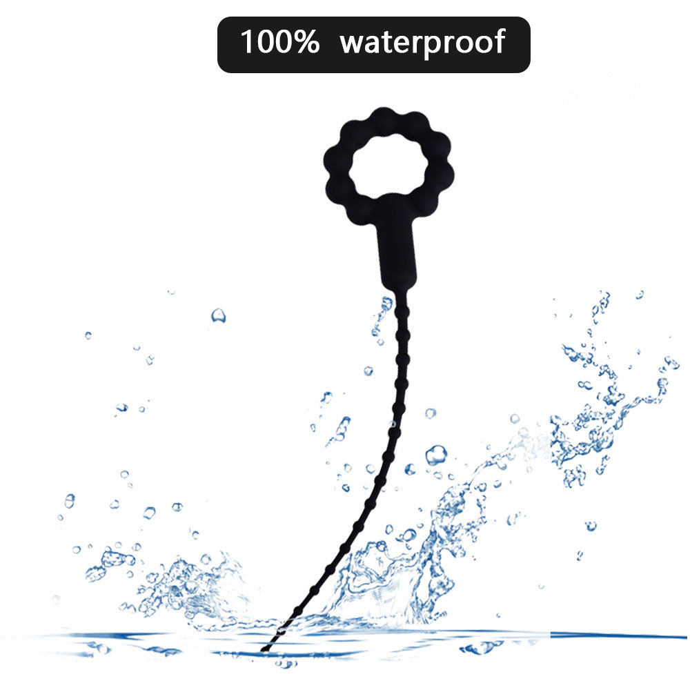 Black Soft Silicone urethral plug Horse Eye Stick Electric Stimulation Glans Urethra Male Masturbation Urethral Vibrator