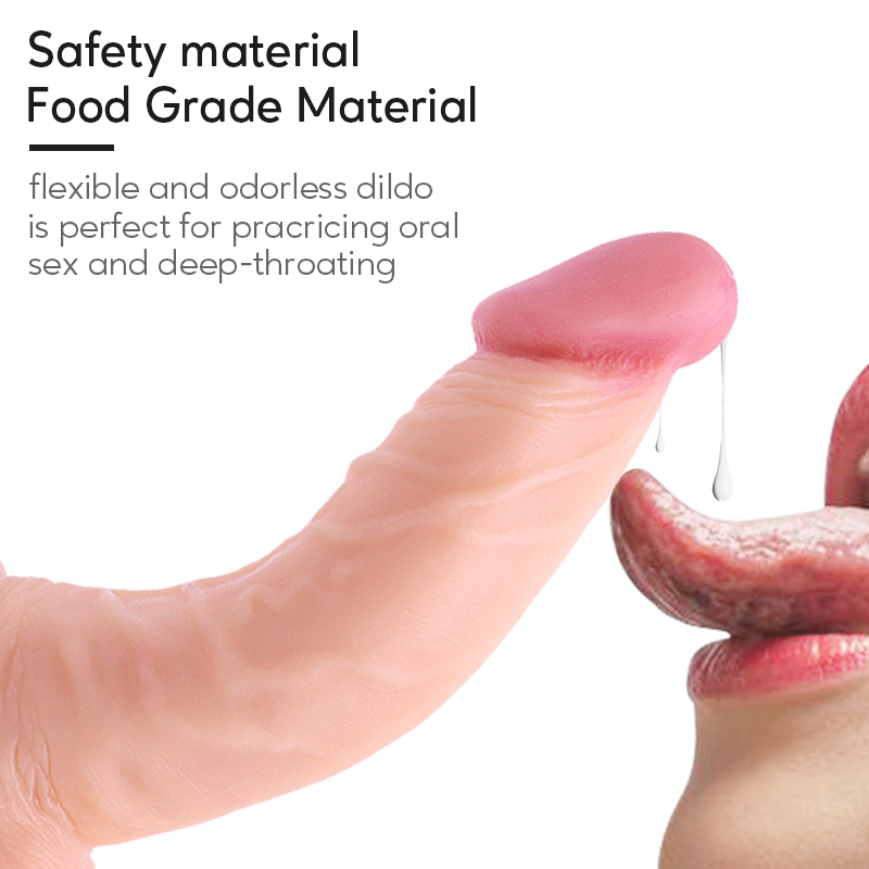 Adult supplies sucker simulation double layer liquid soft silicone dildo female masturbator