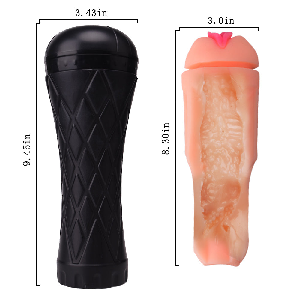 Manual Male Masturbation Cup Airplane Cup Men's Manual Vibrating Masturbator Adult Products