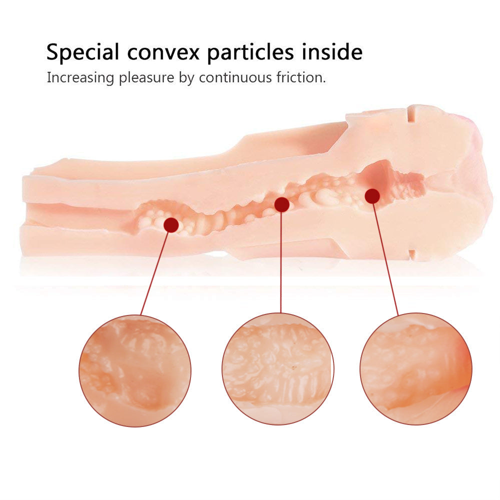 Manual Male Masturbation Cup Airplane Cup Men's Manual Vibrating Masturbator Adult Products
