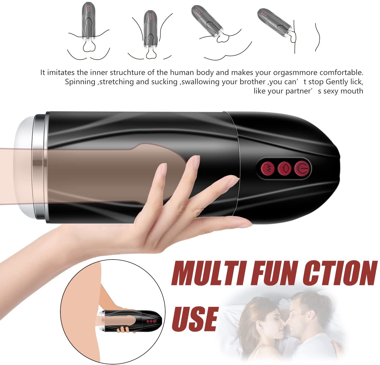 Hot sales Men's masturbation cup 10 frequency vibration sucking aircraft cup male masturbation toys