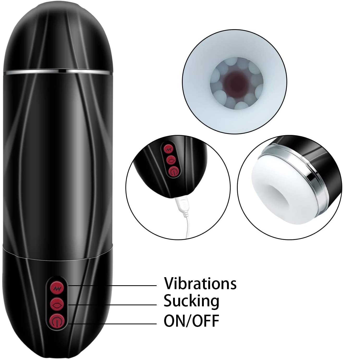 Hot sales Men's masturbation cup 10 frequency vibration sucking aircraft cup male masturbation toys