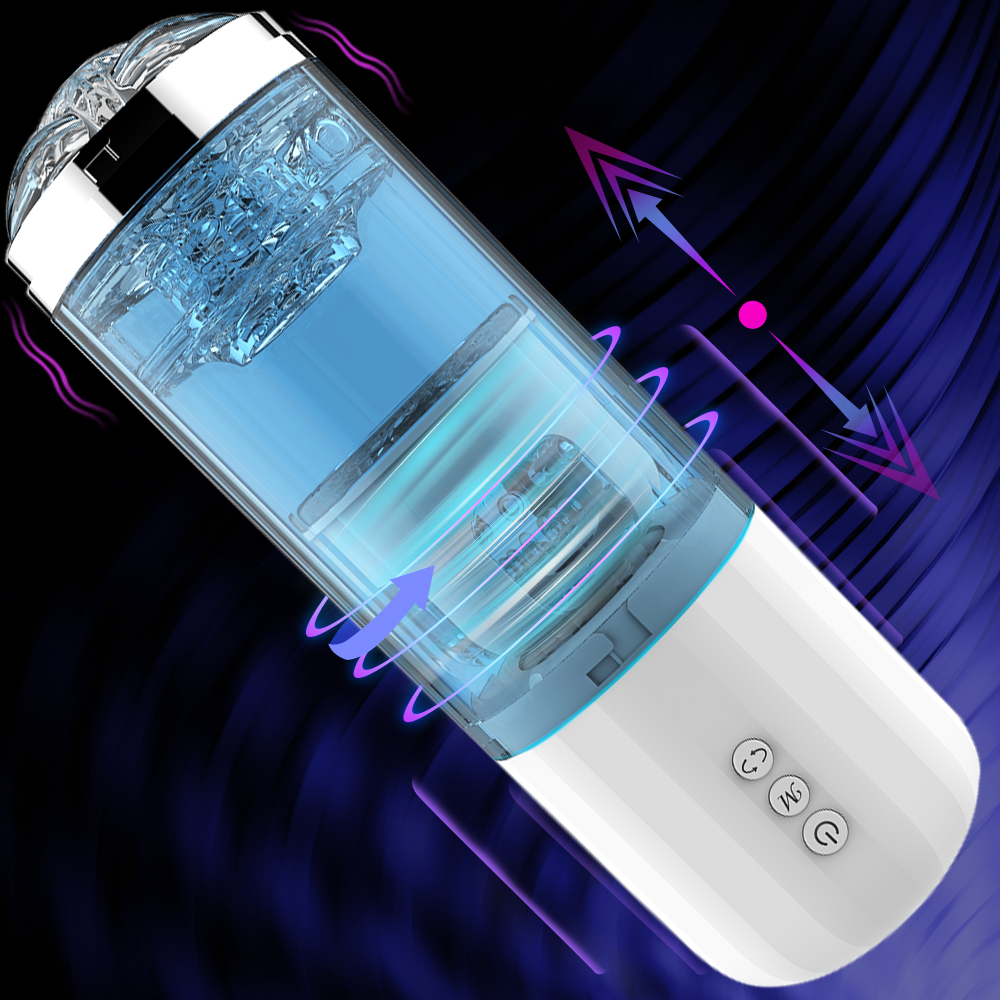 Cyclone Automatic Aircraft Cup Electric Male Telescopic Masturbation Device 10 Frequency Impact Male Exerciser Adult Sex Toys