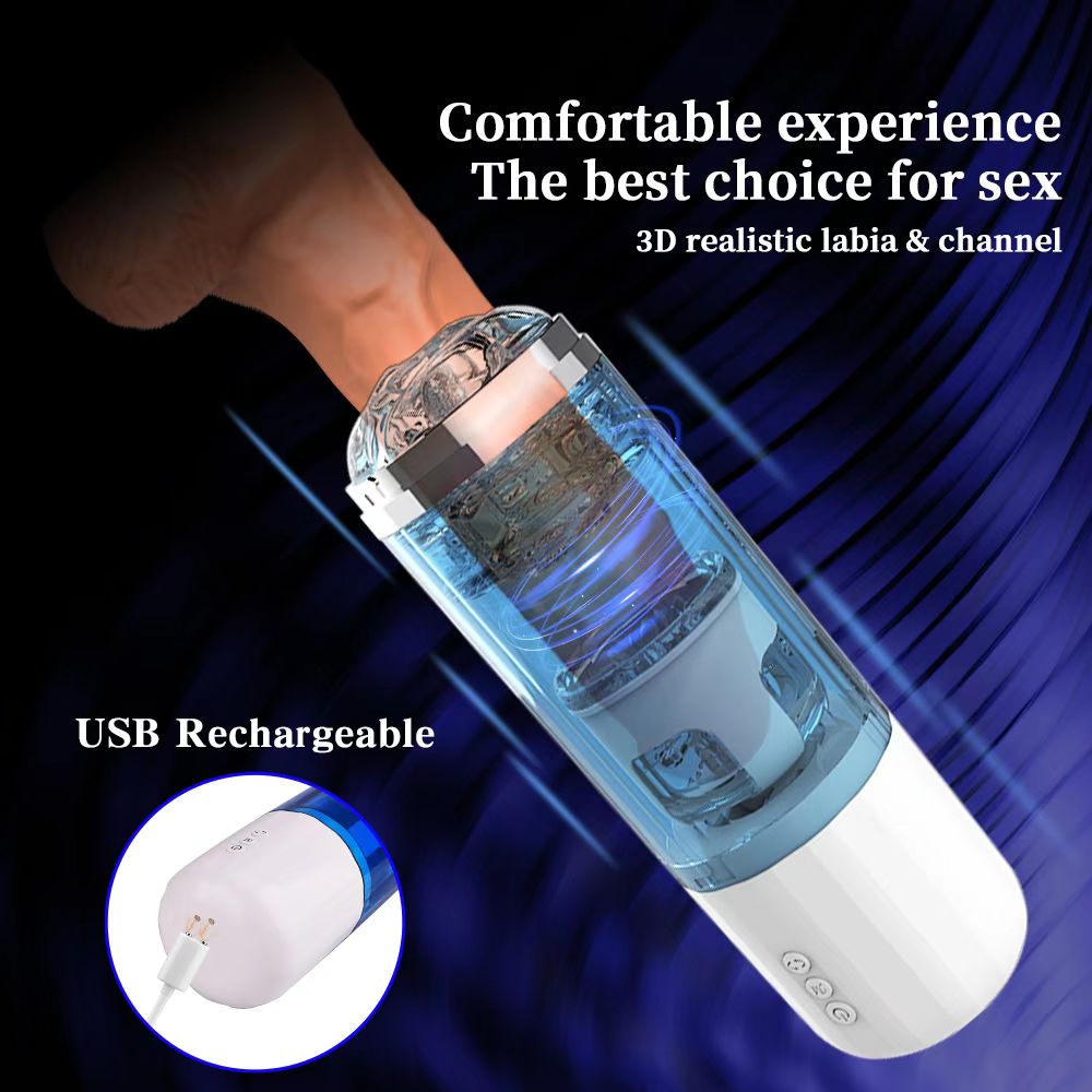 Cyclone Automatic Aircraft Cup Electric Male Telescopic Masturbation Device 10 Frequency Impact Male Exerciser Adult Sex Toys
