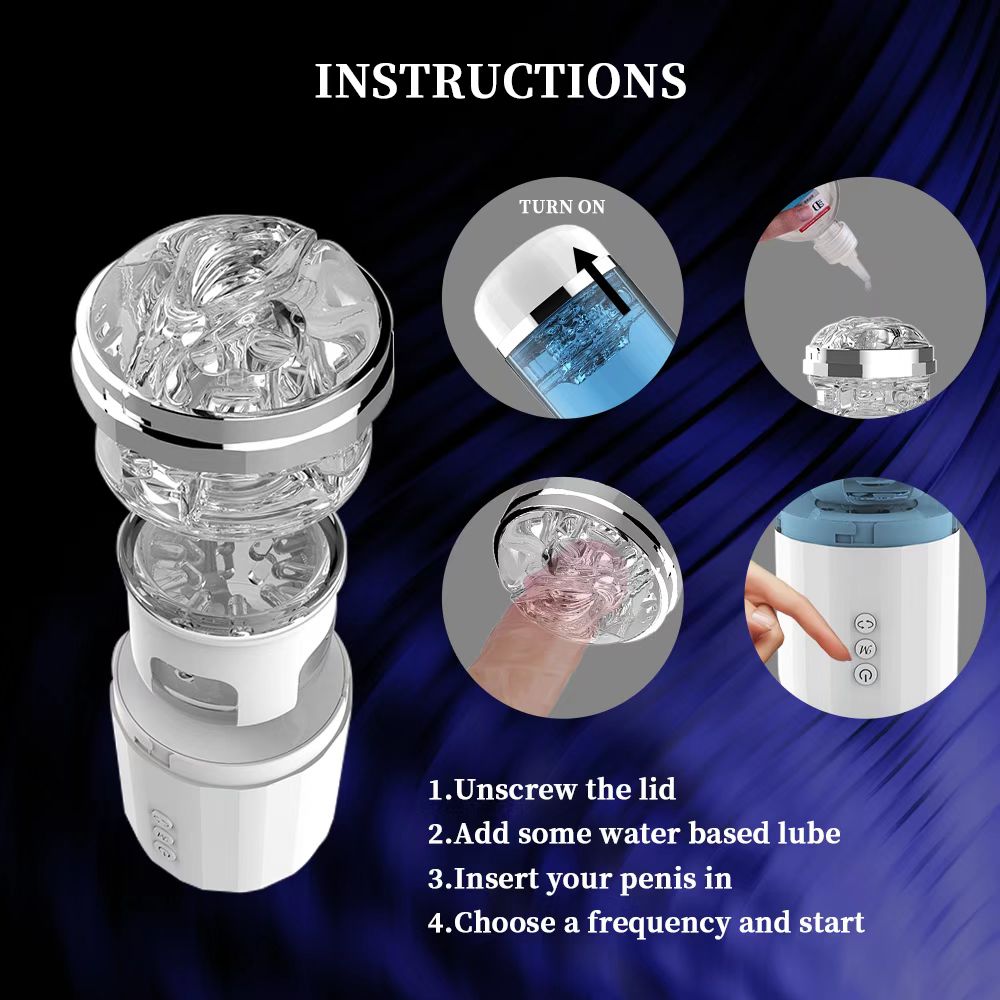 Cyclone Automatic Aircraft Cup Electric Male Telescopic Masturbation Device 10 Frequency Impact Male Exerciser Adult Sex Toys