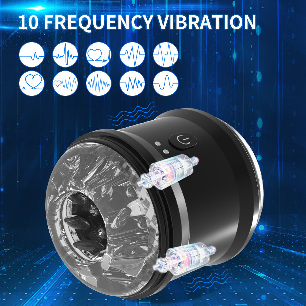 USB rechargeable 10 frequency mini vibrating masturbator for adult men sex toys