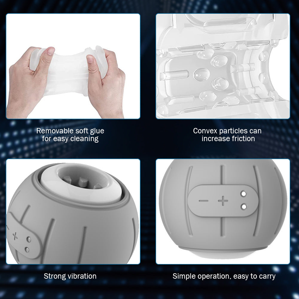 Men's Masturbation Cup Massager Manual 10 frequency vibration aircraft cup toys for adults
