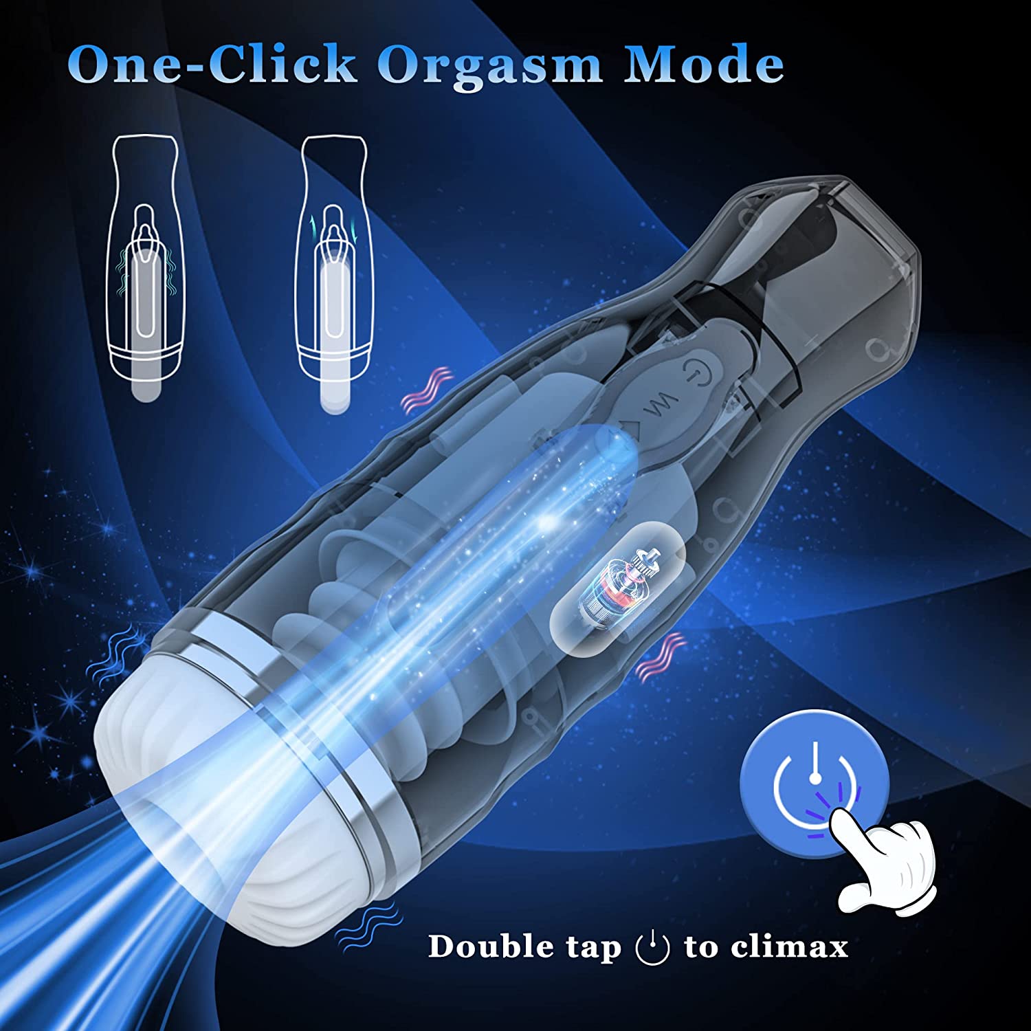 Male Pulse Massage Masturbation Cup Telescopic Rotating Masturbator Automatic Vibration Pocket Cup For Man