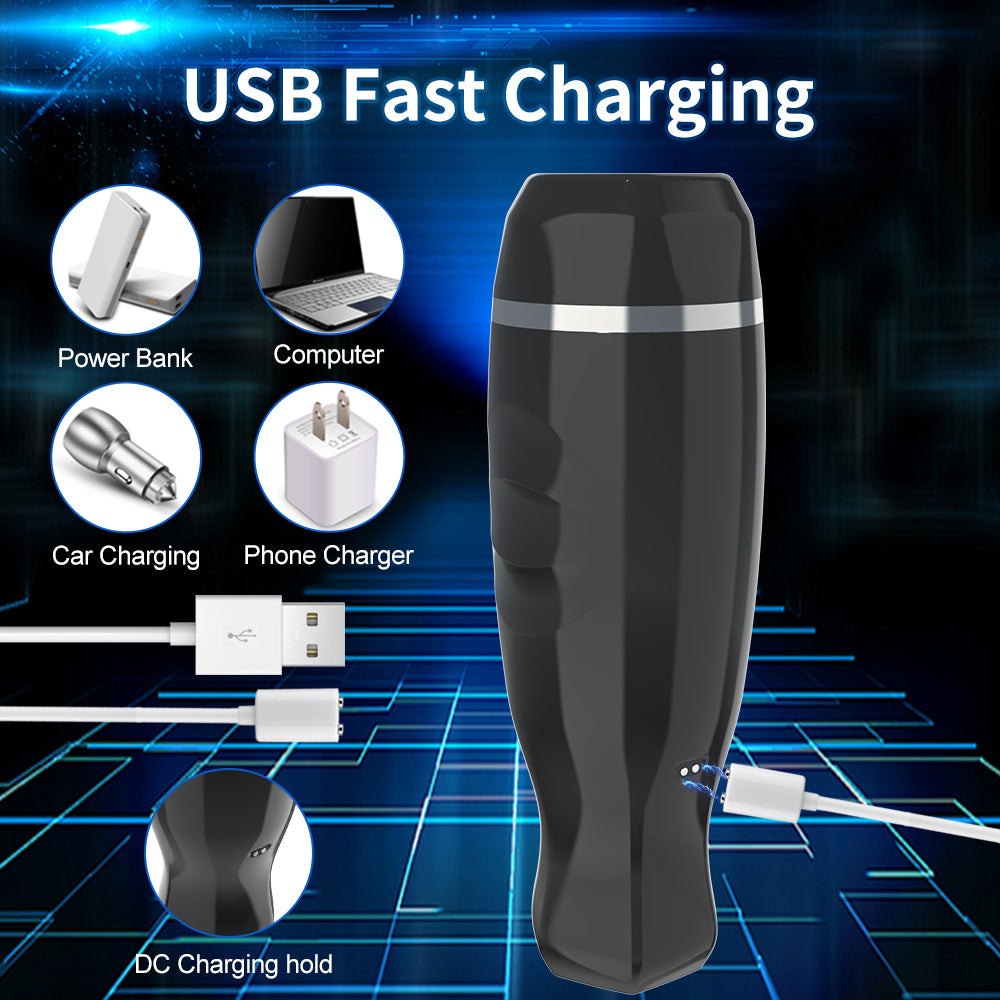 Male Pulse Massage Masturbation Cup Telescopic Rotating Masturbator Automatic Vibration Pocket Cup For Man