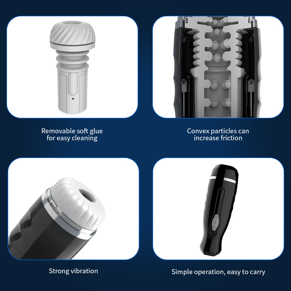 Male Pulse Massage Masturbation Cup Telescopic Rotating Masturbator Automatic Vibration Pocket Cup For Man