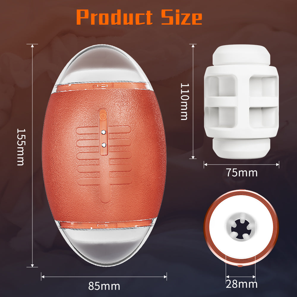 Male Masturbator Cup Crystal Open-Ended Stroker with Bump Balls Textu Vibrator Rotation masturbating device for men