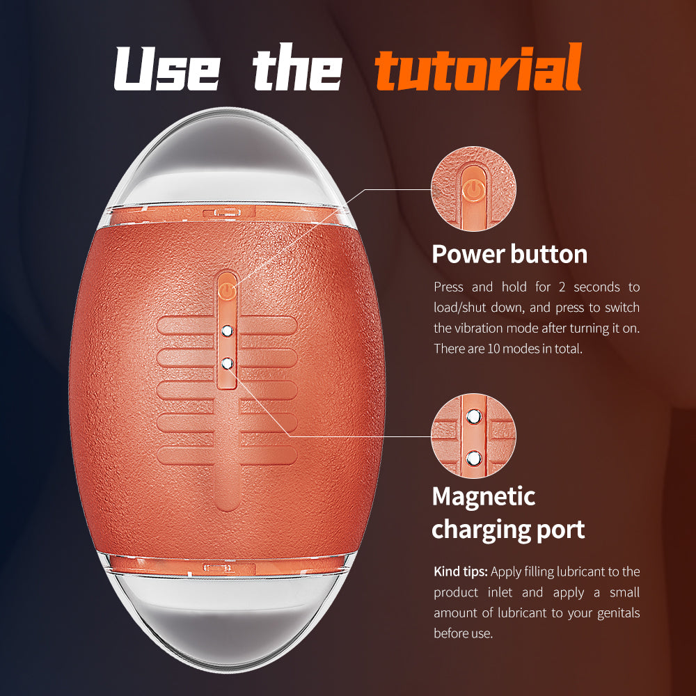 Male Masturbator Cup Crystal Open-Ended Stroker with Bump Balls Textu Vibrator Rotation masturbating device for men