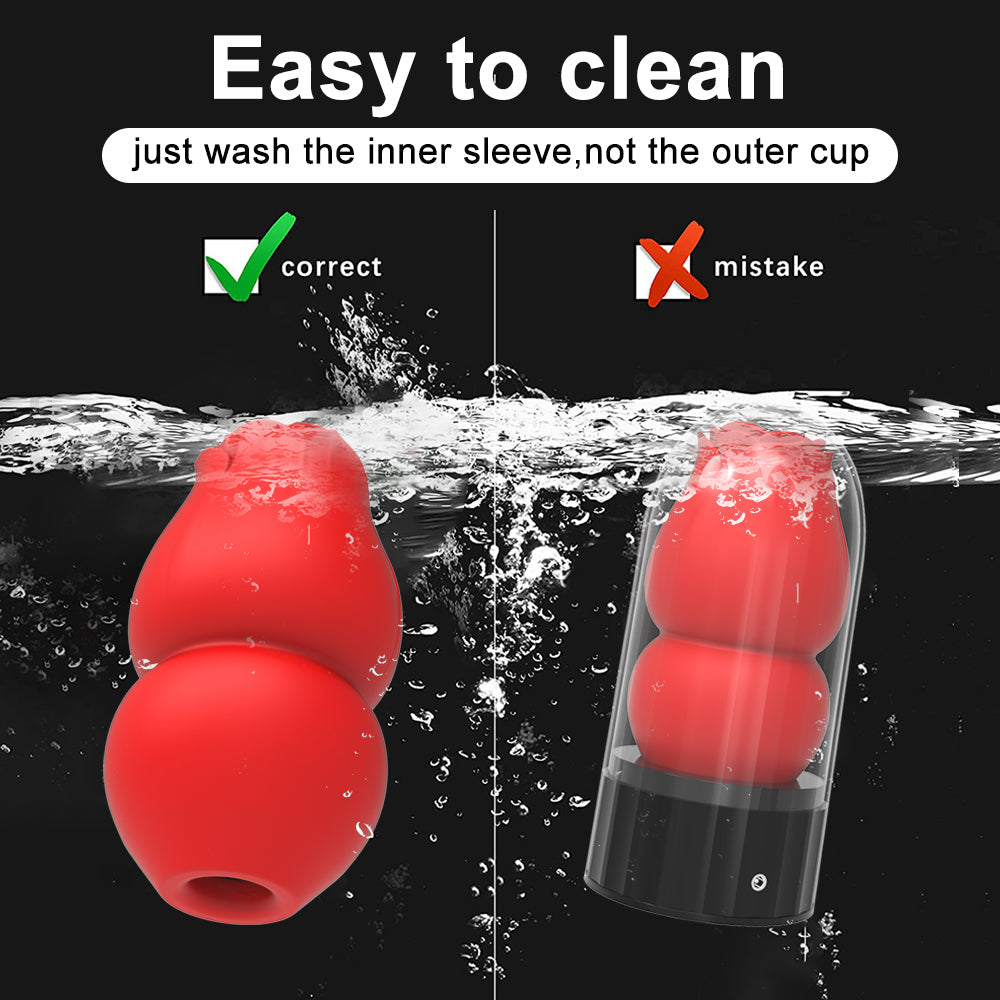 Rose shaped heated handheld environmentally friendly silicone simulation touch male masturbation airplane cup