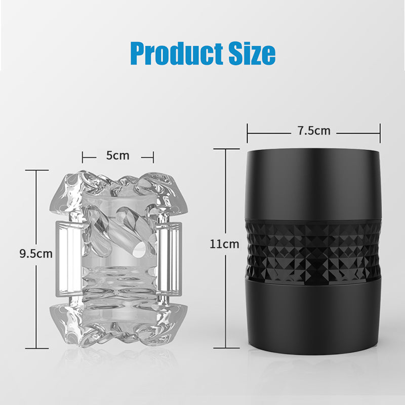 Masturbators Diamond Cup Double Through Masturbation Tools for Male Spiral Up Down Thrustig