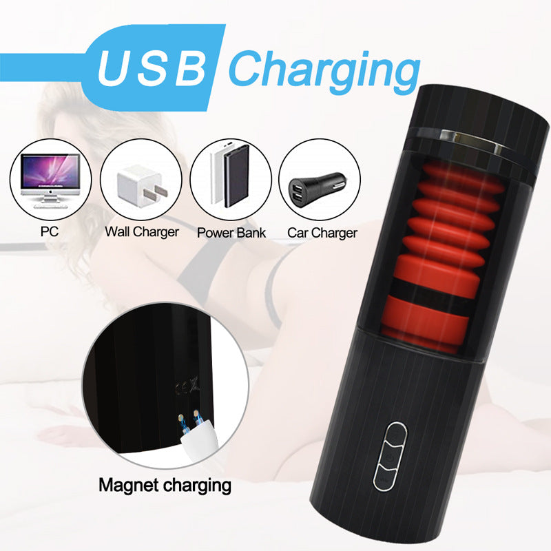 Hot selling Men's Automatic Intelligent 7-Frequency Spiral Telescopic Vibration Masturbation Device Airplane Cup Adult Sex Toys