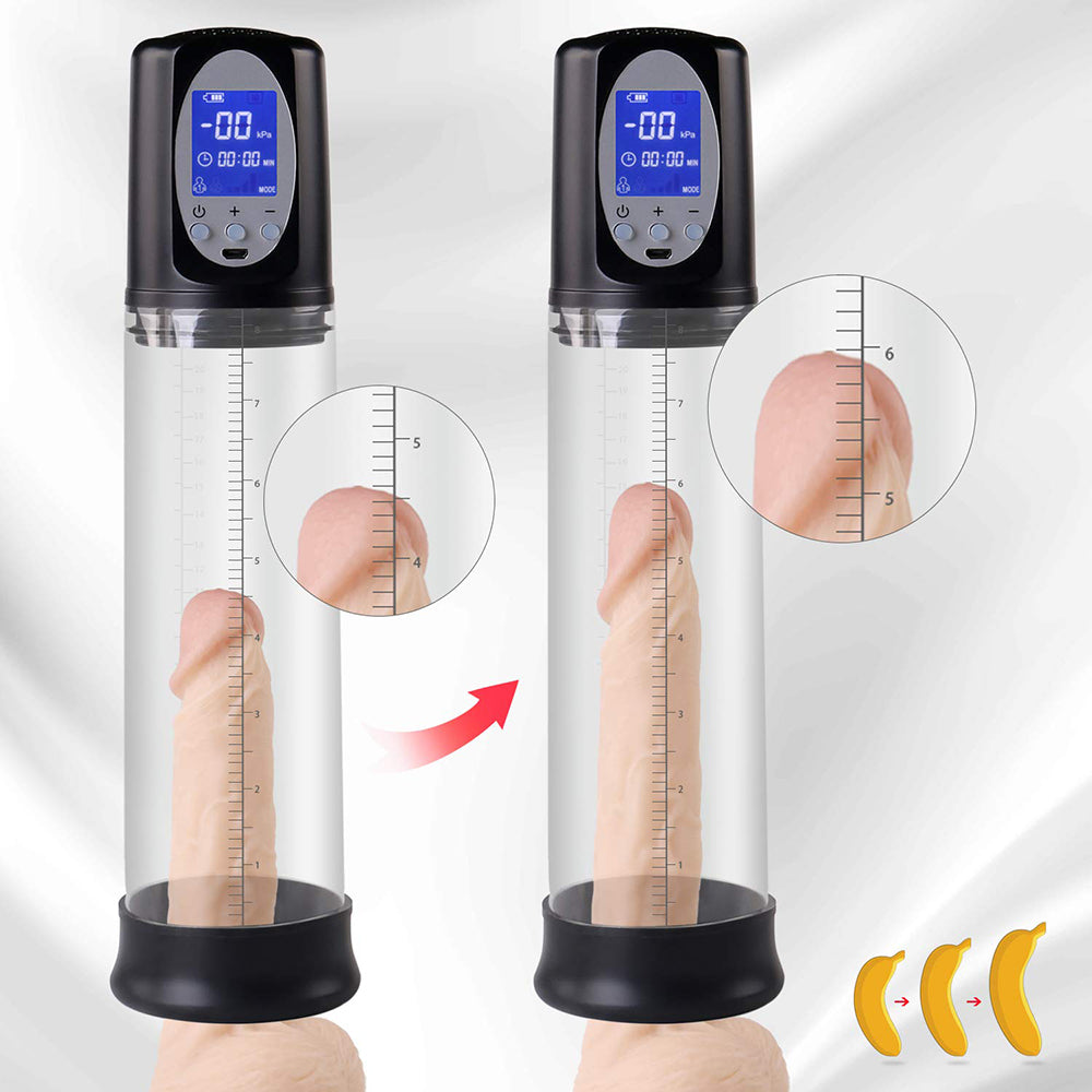 USB Rechargeable Electric Male Increase Size Enhancement Automated Air Vacuum Pump Masturbator