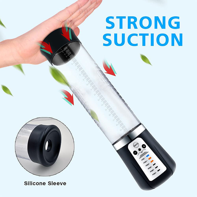 USB Rechargeable Electric Male Increase Size Enhancement Automated Air Vacuum Pump Masturbator