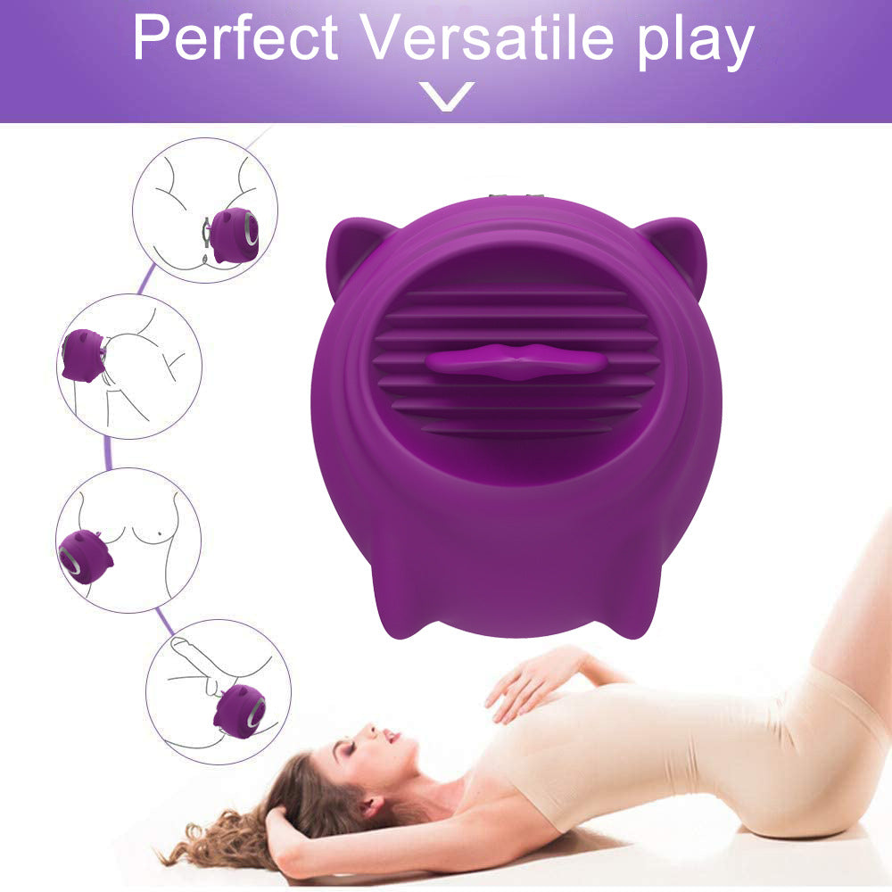 female masturbation Simulate tongue licking clitoris Flirting foreplay erotic stimulation clitoris nipple Clitoral vibrator