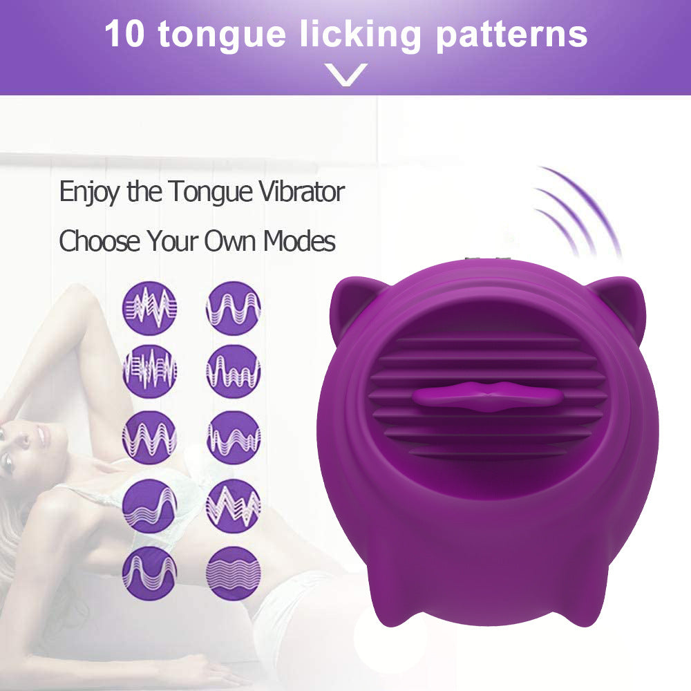 female masturbation Simulate tongue licking clitoris Flirting foreplay erotic stimulation clitoris nipple Clitoral vibrator