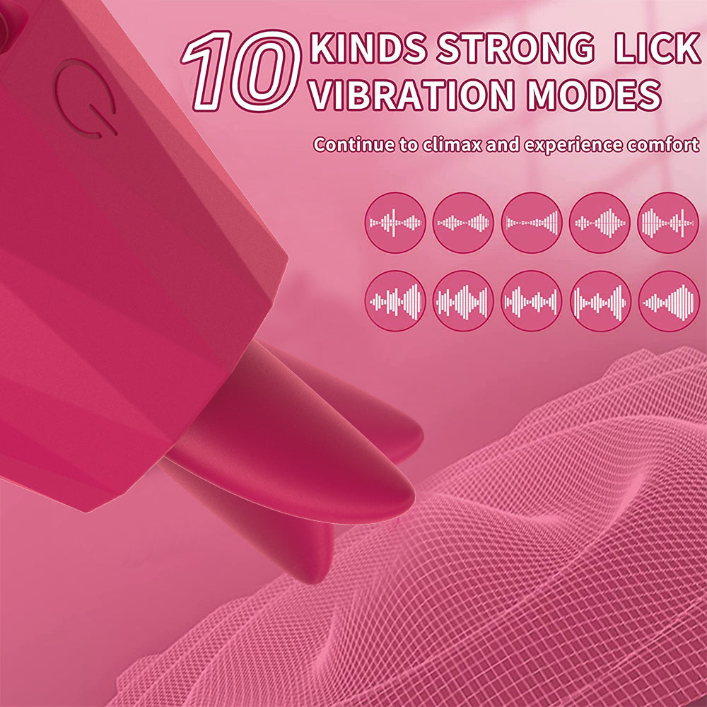 G Spot Rose Vibrator Clitoral Dildo Stimulator Tongue Licking Vibrating Egg Rose Toy Vibrator for Women