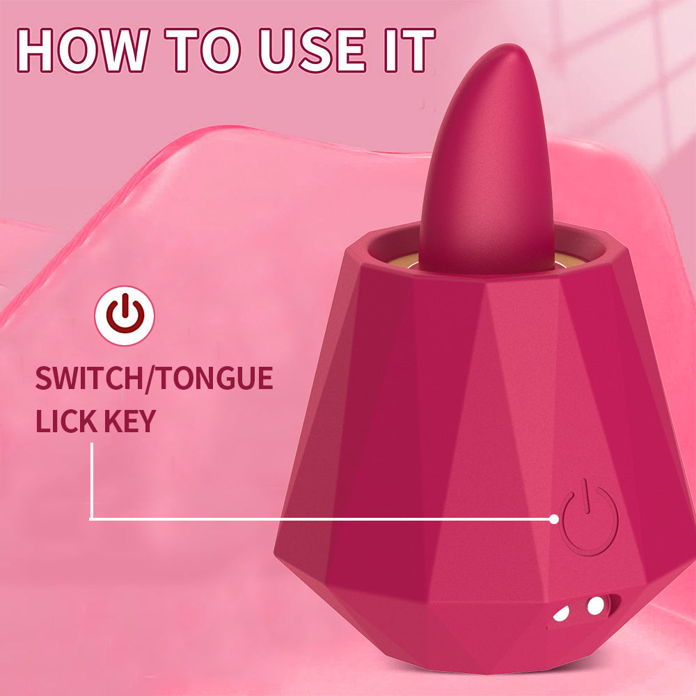 G Spot Rose Vibrator Clitoral Dildo Stimulator Tongue Licking Vibrating Egg Rose Toy Vibrator for Women