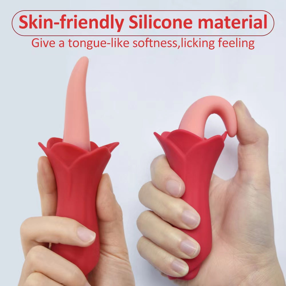 Realistic Tongue Shape Waterproof Breast Clitoris Toys G-spot Female Realistic Artificial Licking Vibrator for Women