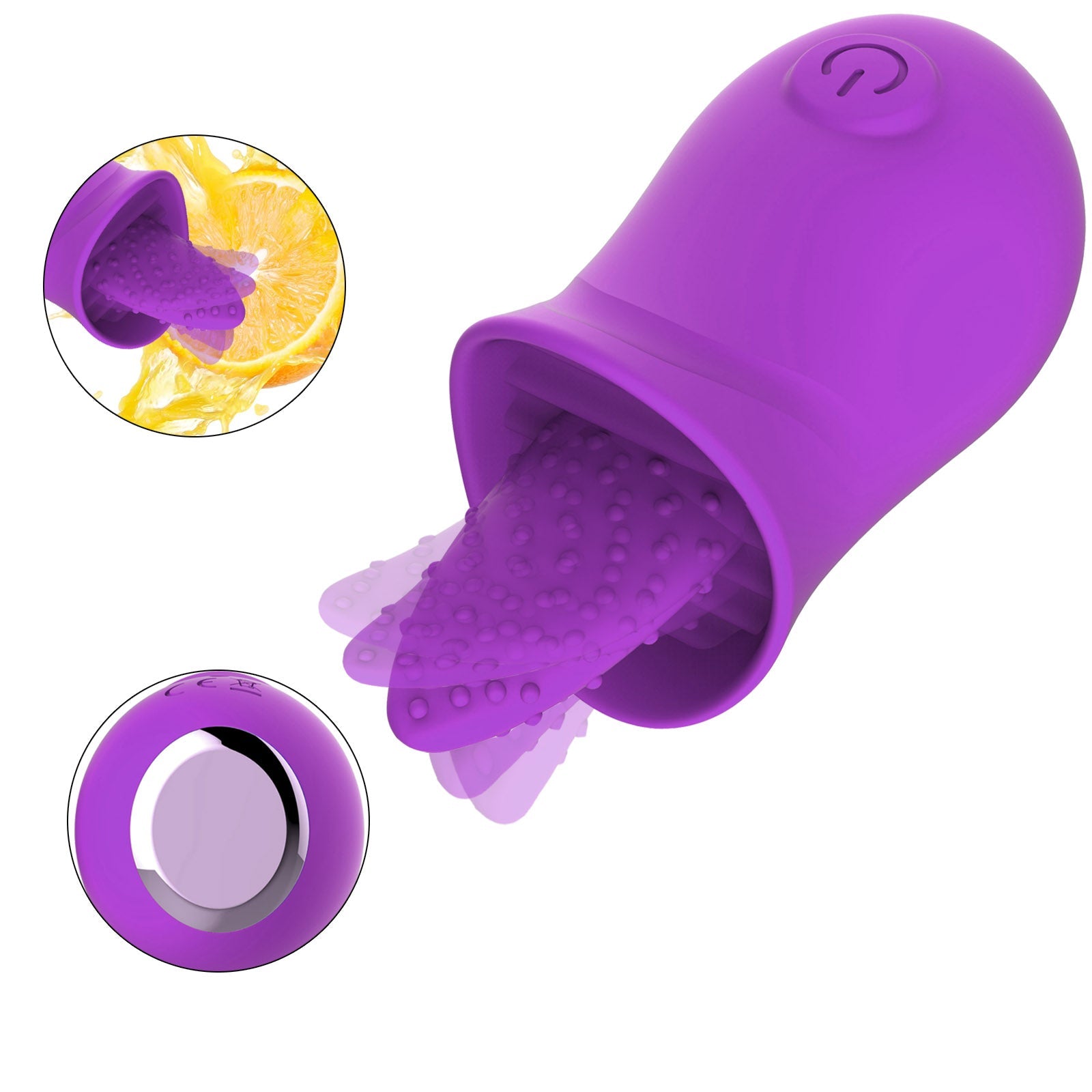 Silicone Realistic Tongue Vibrator 10 Modes Rechargeable Licking Vibrator Clitoris Stimulator