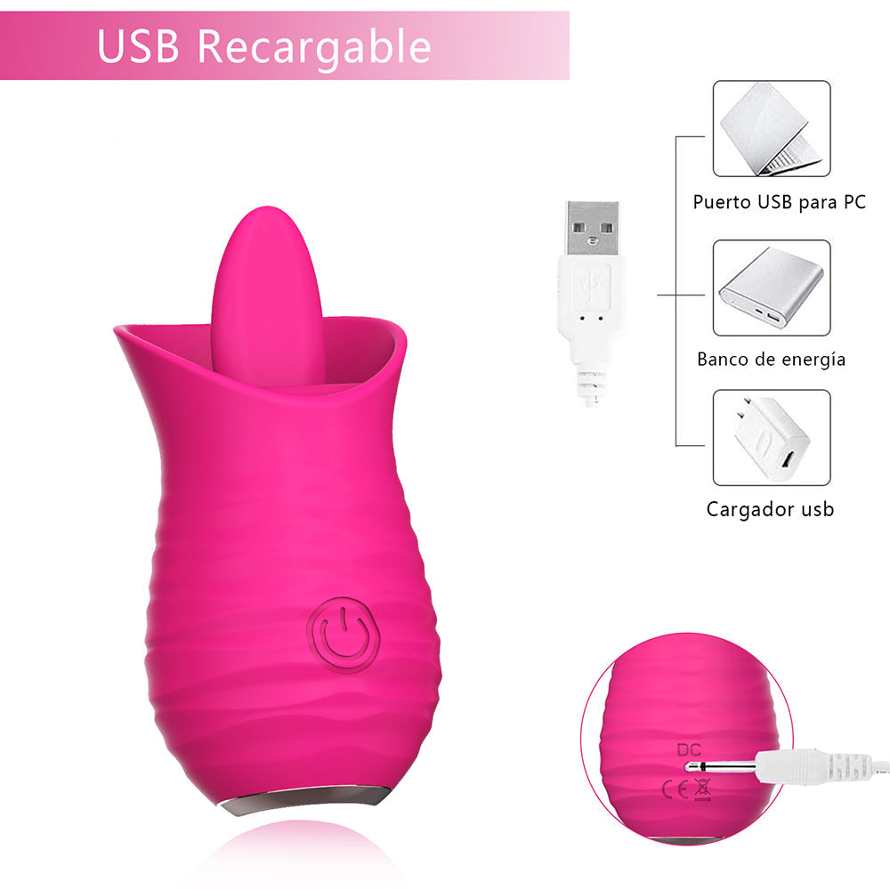 USB rechargeable honey tongue vibrator clitoral stimulation Female masturbation tongue licking vibrator