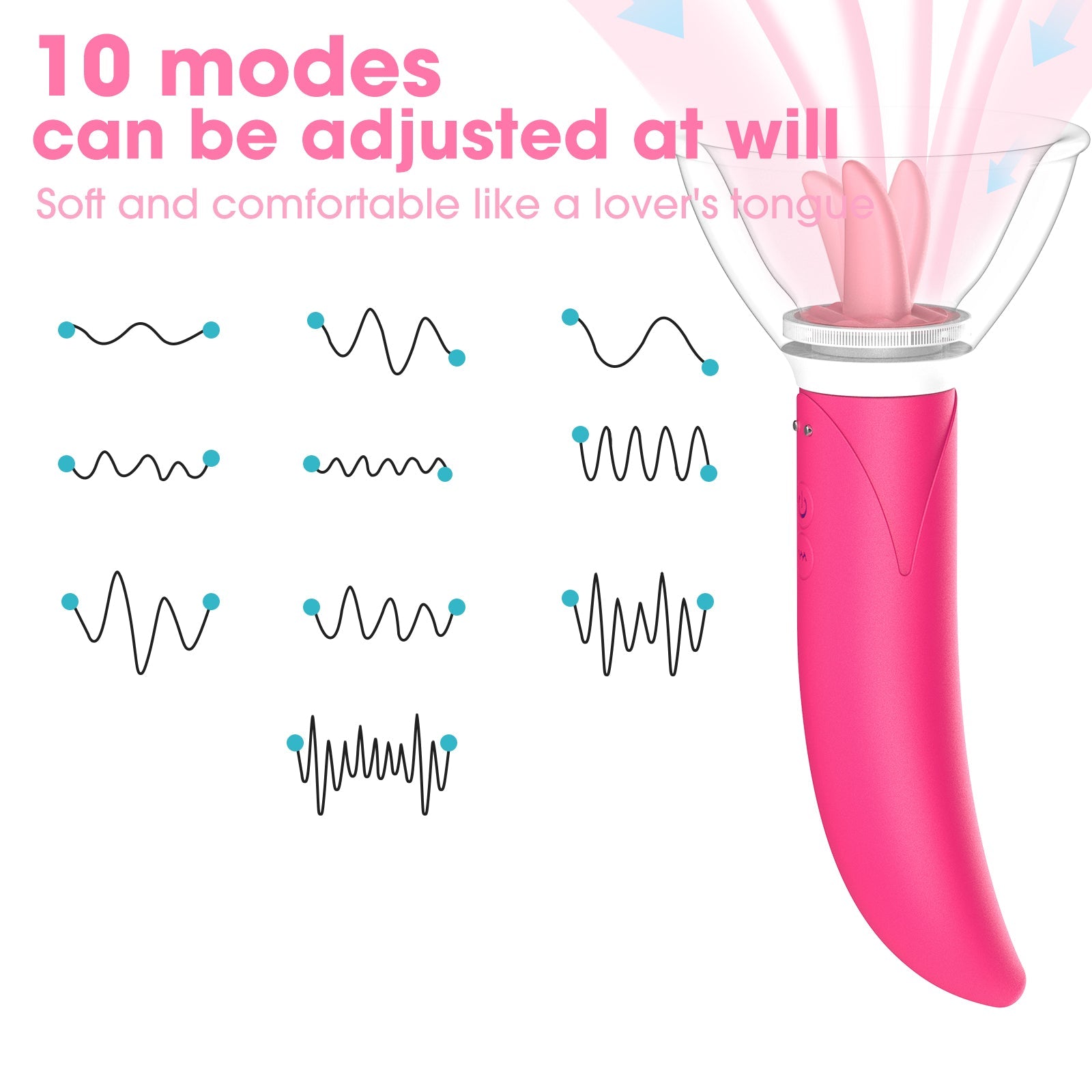 10 Vibrations 5 Licking Nipples Clit Vacuum Sucker Quick Orgasm Sucking Vibrator Magic Tongue Vibrators Adult Toys For Women