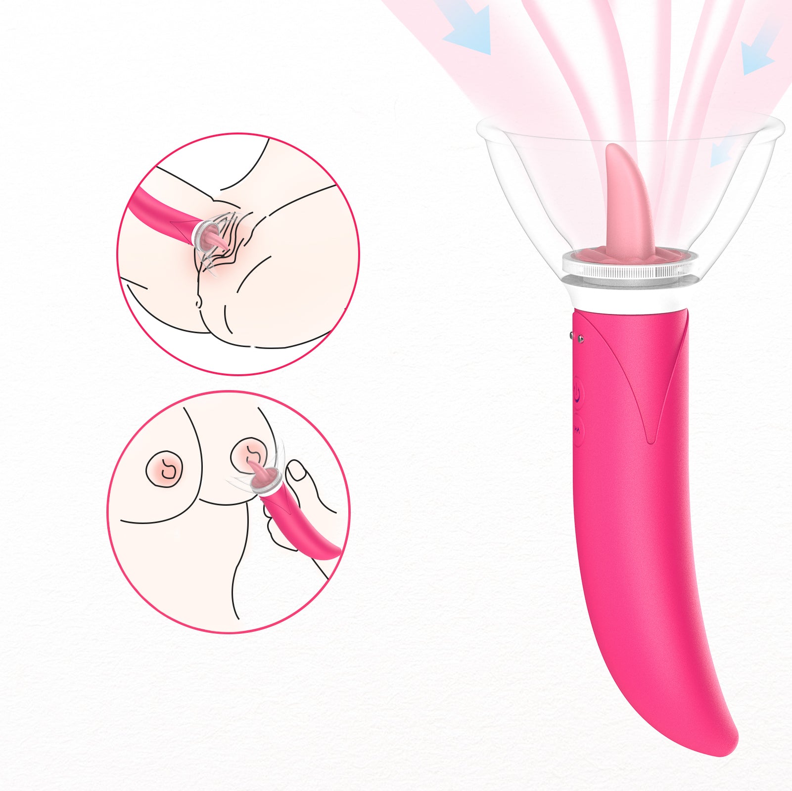 10 Vibrations 5 Licking Nipples Clit Vacuum Sucker Quick Orgasm Sucking Vibrator Magic Tongue Vibrators Adult Toys For Women