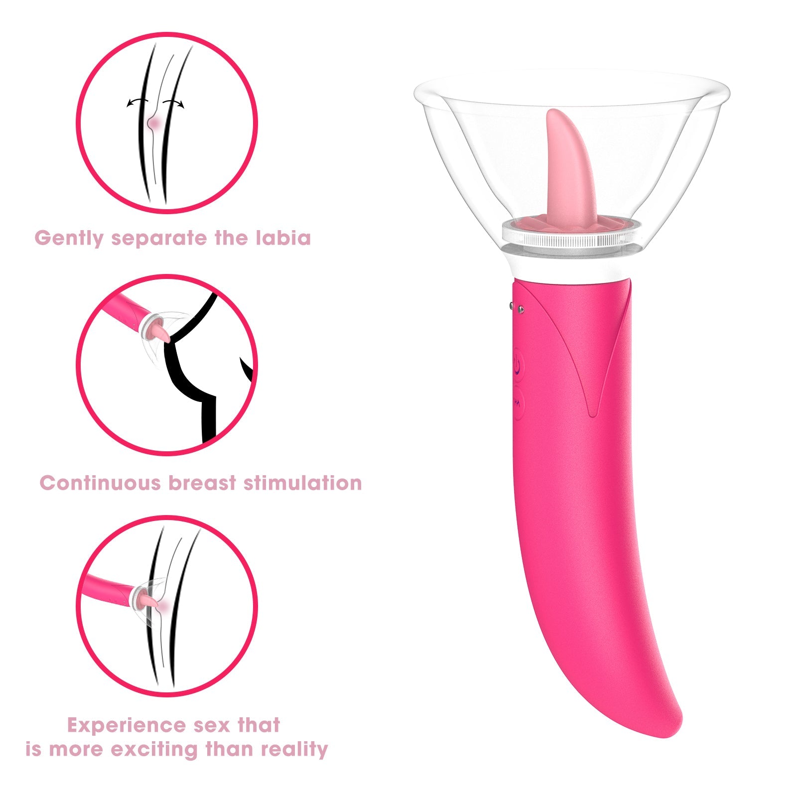 10 Vibrations 5 Licking Nipples Clit Vacuum Sucker Quick Orgasm Sucking Vibrator Magic Tongue Vibrators Adult Toys For Women