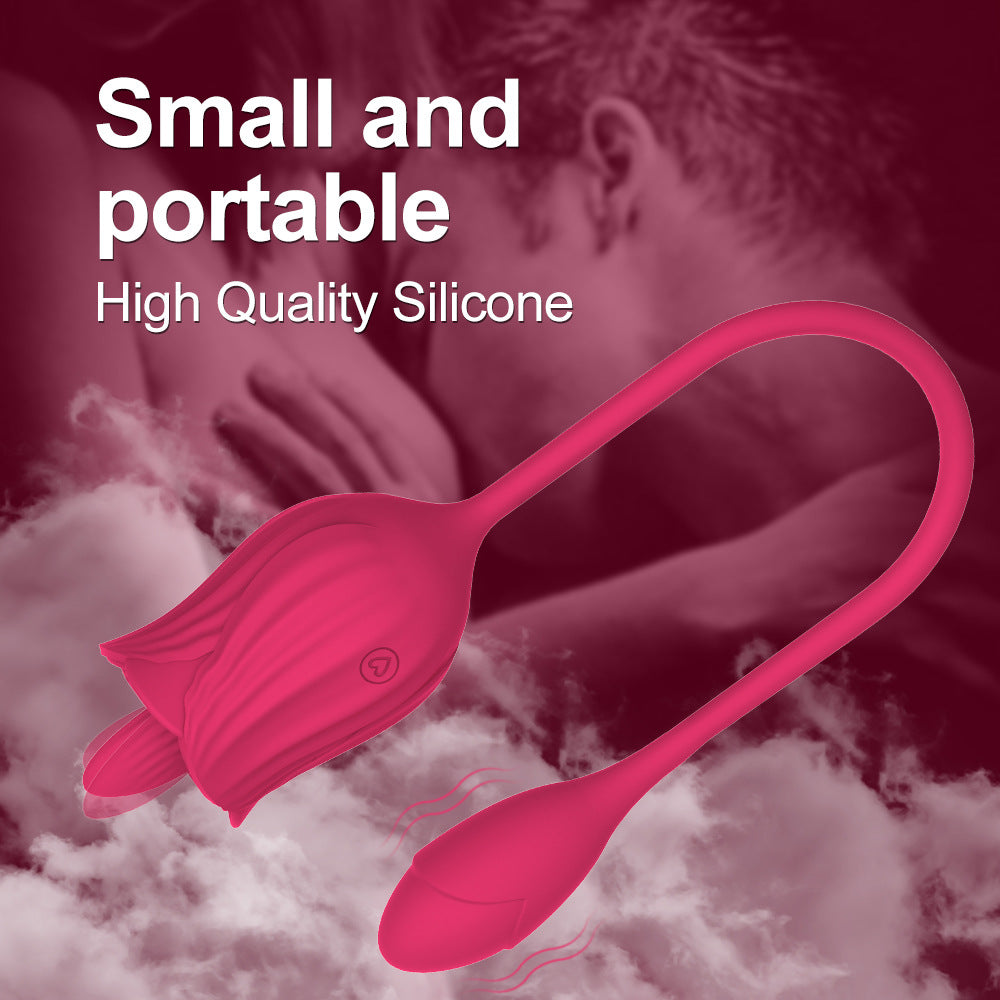 Hot Selling Female rose G Point Vibrator Stimulator Rose Silicone Vibrator For Women Rosa Licking Vibrator
