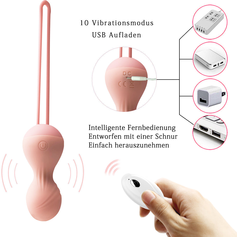 Durable Mute Design Female Vibrator Vibrating Love Eggs Kegel Exercise Balls With Remote