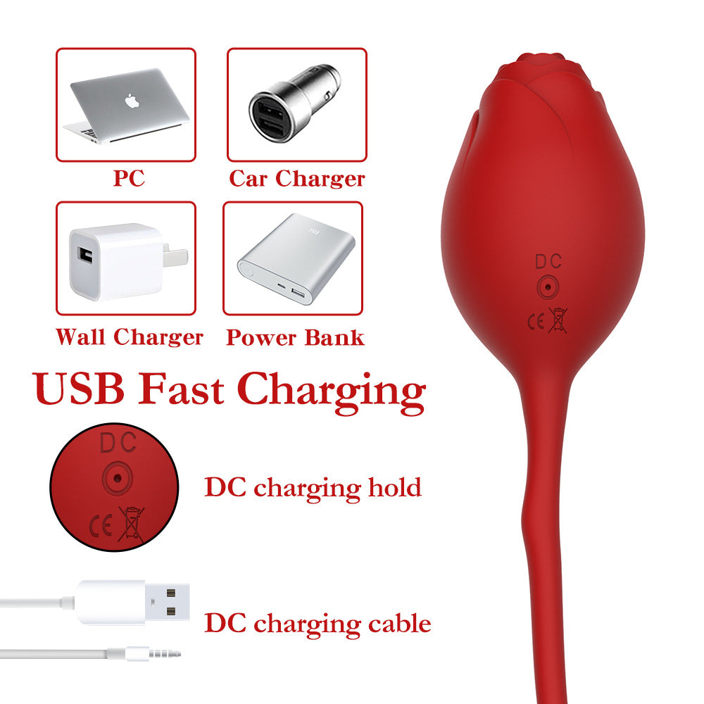 New Rose Eggs Dildo Vibrator a Sex Toys for Female Clitoral Massage Masturbation Couples Flirting