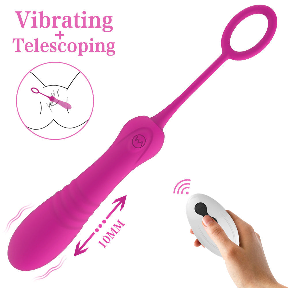 10 frequency telescopic vibrating eggs jumping stick Female g spot clitoral stimulator women vibrator
