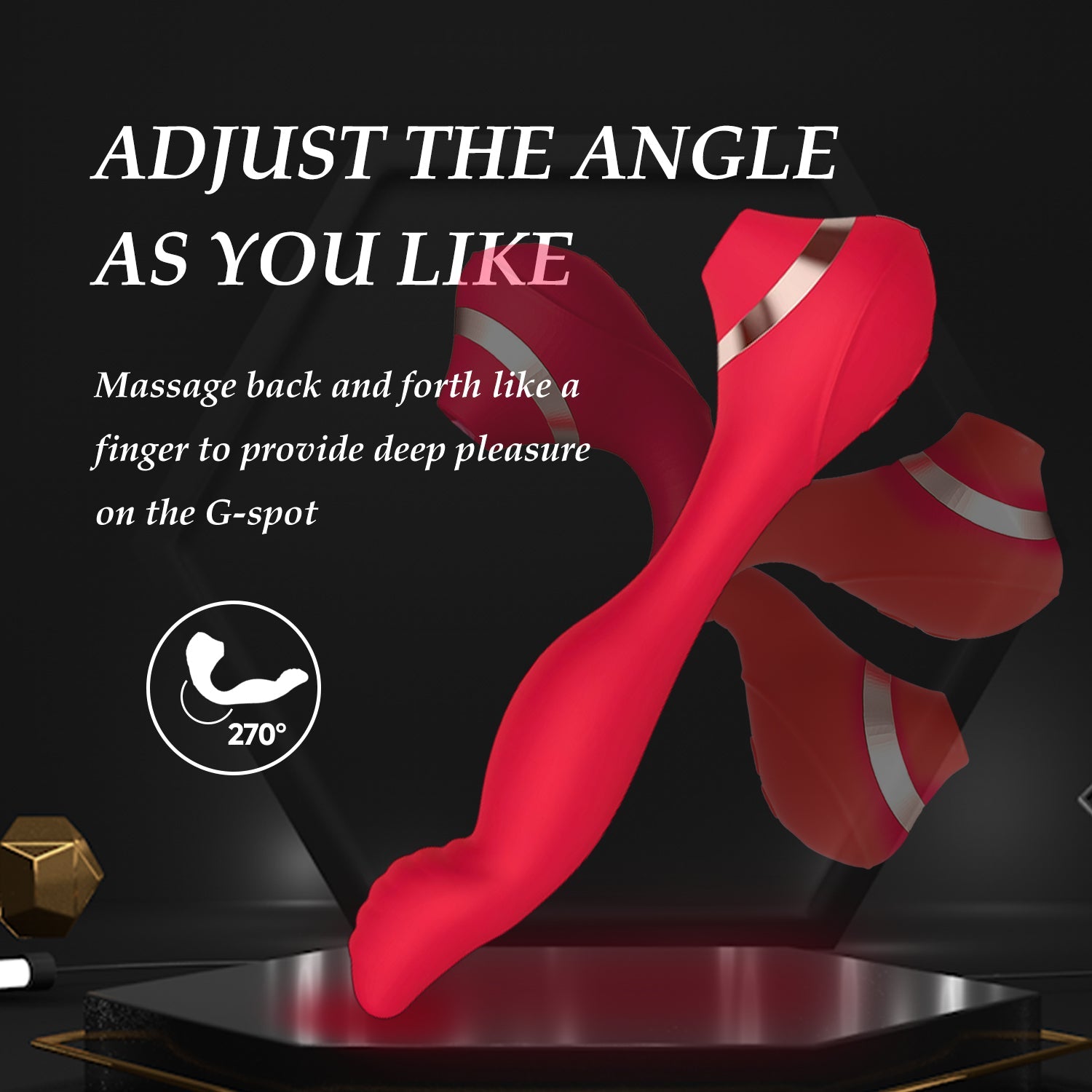 Finger G Spot Sucking Vibrator with 3 Sucking Modes and 7 Vibrating Modes Rechargeable for Women Clitoris Stimulator