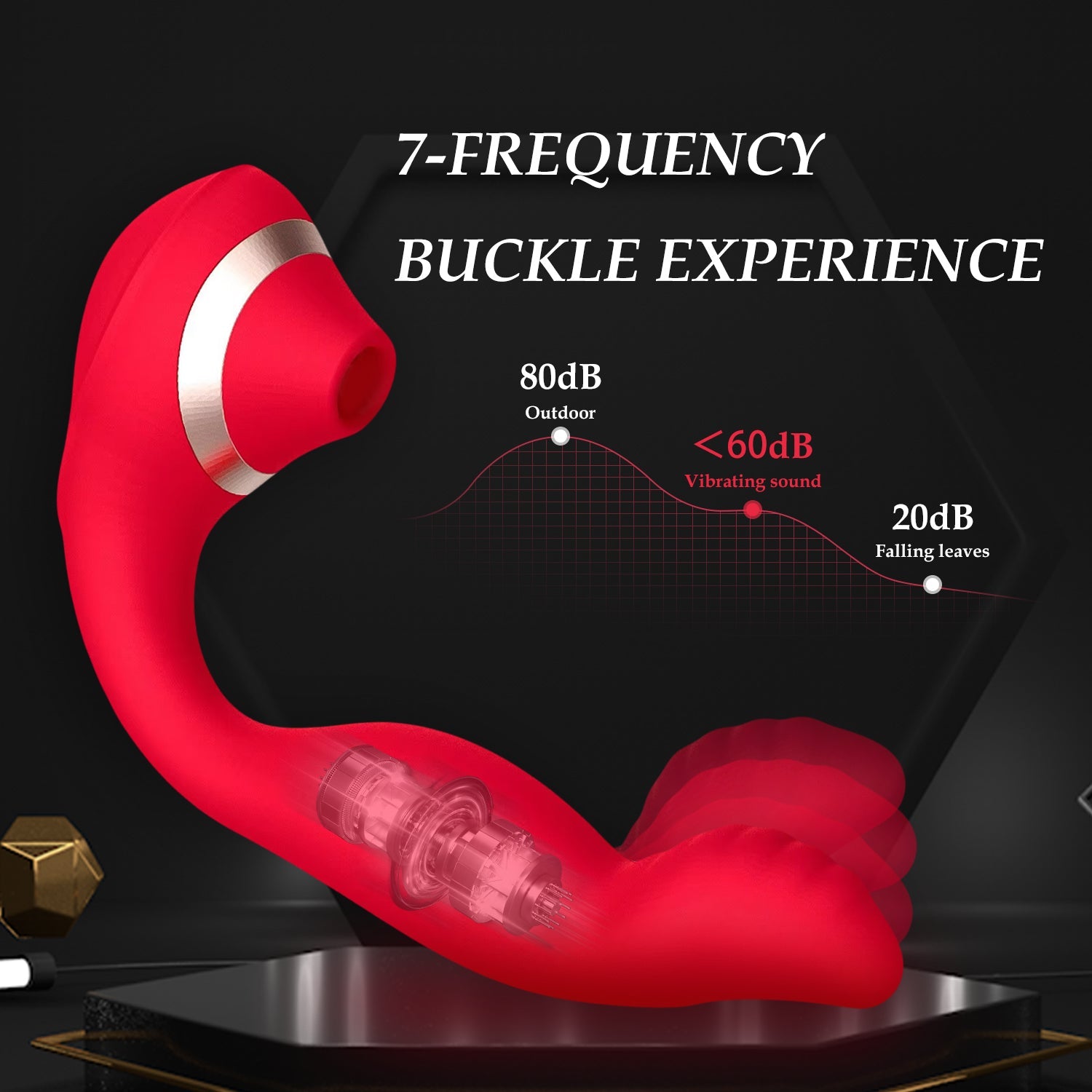 Finger G Spot Sucking Vibrator with 3 Sucking Modes and 7 Vibrating Modes Rechargeable for Women Clitoris Stimulator