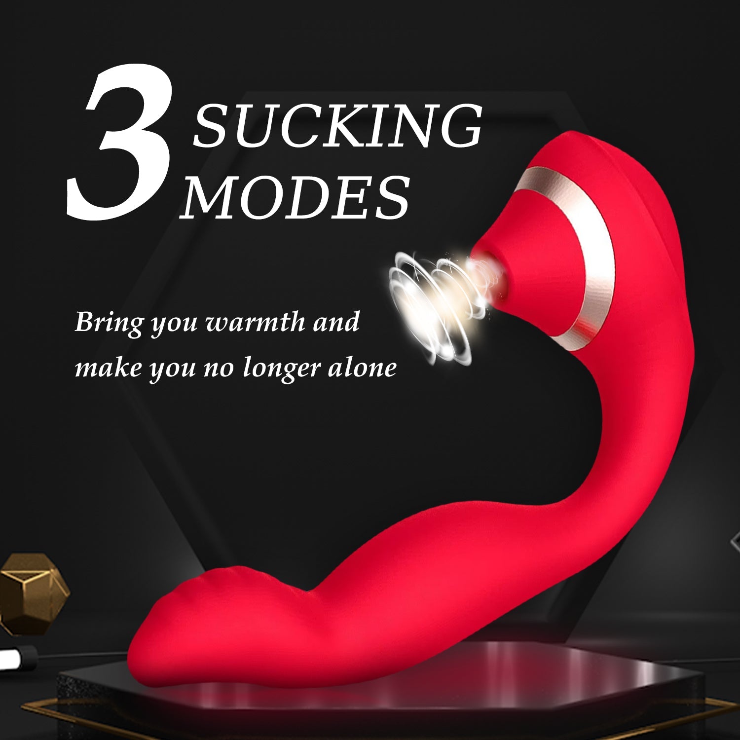Finger G Spot Sucking Vibrator with 3 Sucking Modes and 7 Vibrating Modes Rechargeable for Women Clitoris Stimulator